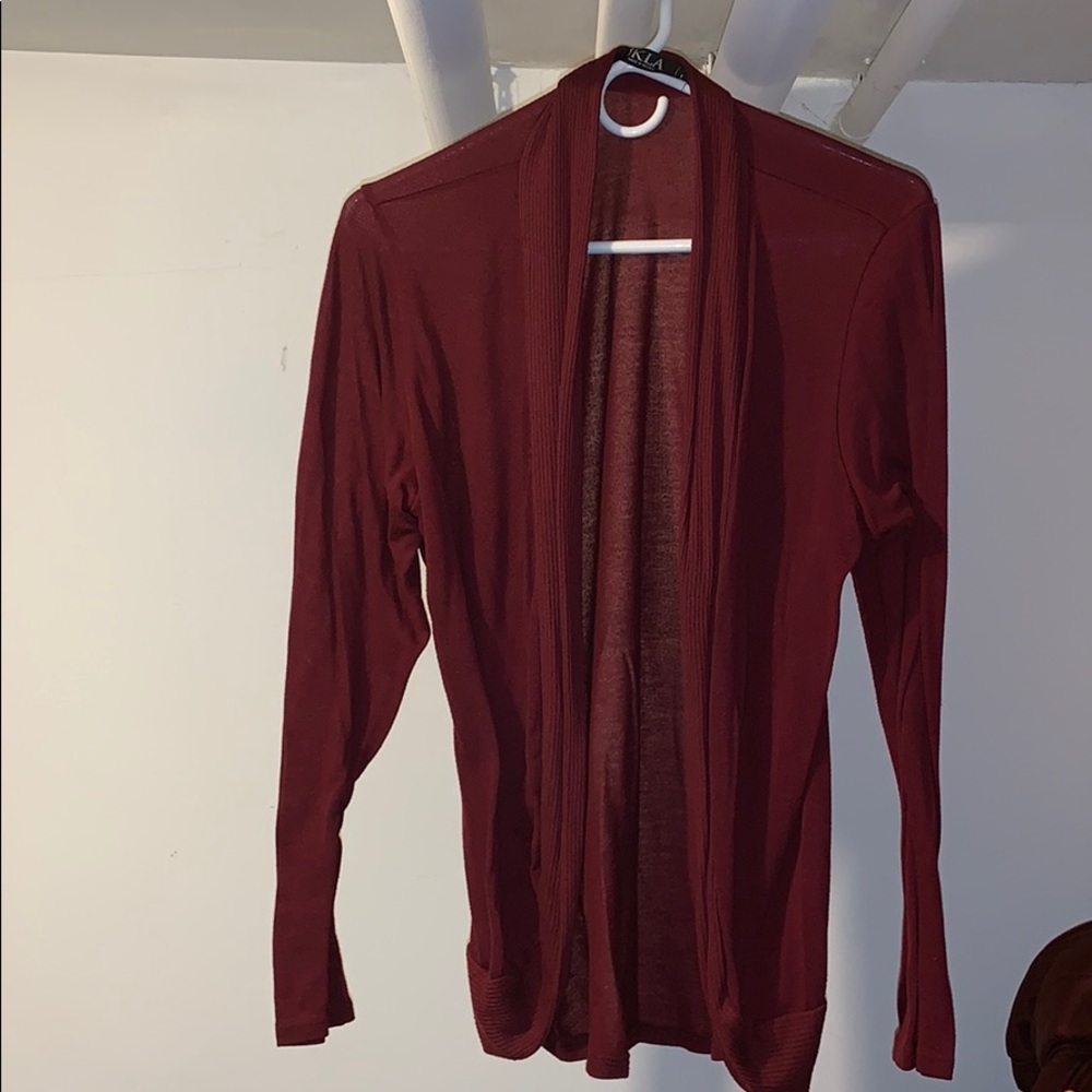Burgundy cardigan